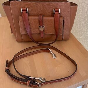Dooney & Bourke Brown Leather Handbag with Strap